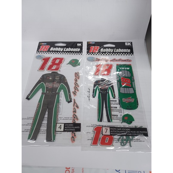 EK Success set of 2 sticker sheets 18 Bobby Labonte. 3D and flat stickers. - Picture 1 of 8